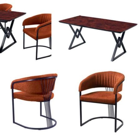 AlyaTrend modern dining furniture featured in a leading London furniture store.