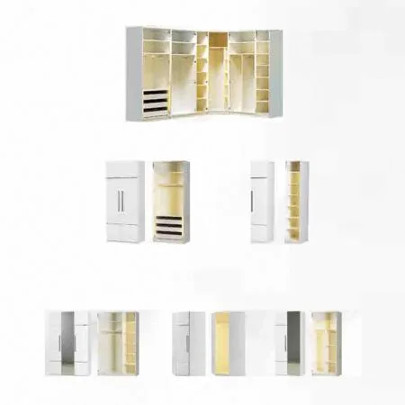 Find the ideal wardrobe for a teenage bedroom, combining style and practicality.