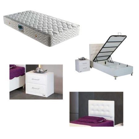 Durable Indigo comfortable young base set suits London teenage bedrooms.
