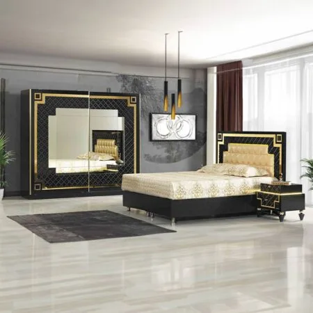 Kristal 116 complete bedroom sets feature coordinated pieces for a refined modern space.