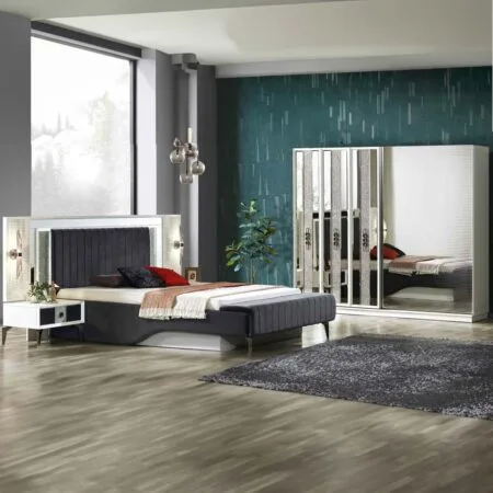 Svaroski stylish bedroom set in London reflect modern sophistication and elegant comfort.