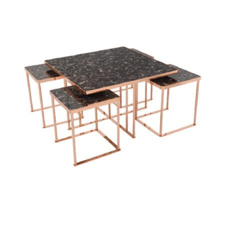 4+1 Middle Coffee Table High Gloss MDF