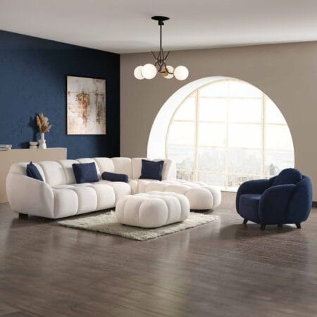 Mini corner sofa set Odessa, offering stylish seating and efficient space use for any room.