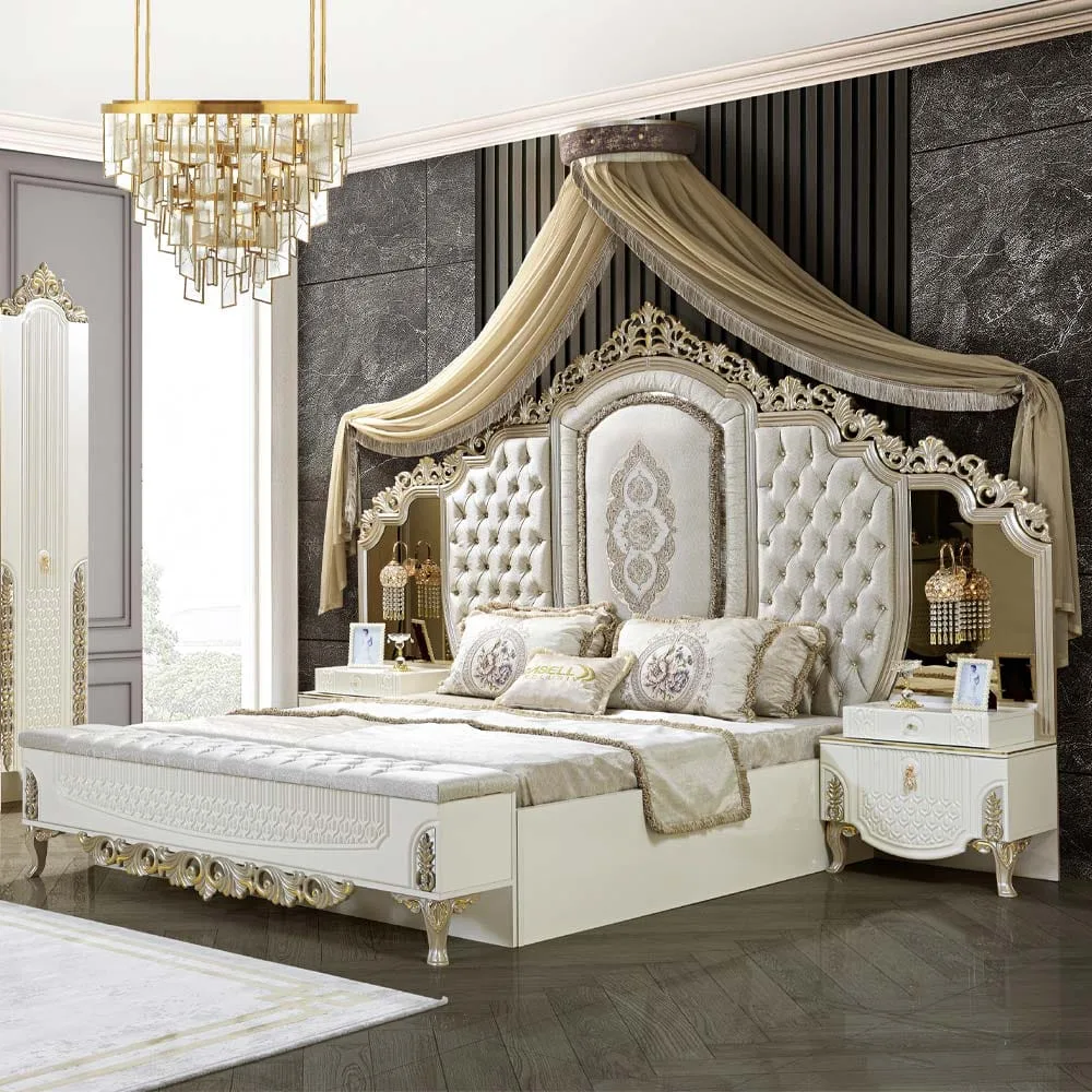 Modern bedroom set in London, designed for contemporary homes with elegance and functionality.
