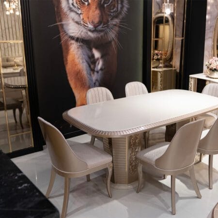 Beautiful Valencia dining set in London blends charm with functionality.