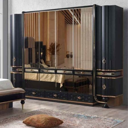 Bella stylish wardrobe with mirror, offering a perfect blend of fashion and practicality.