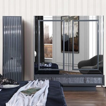 Carmen beautiful wardrobe with drawers, providing both elegance and practical storage for clothing.