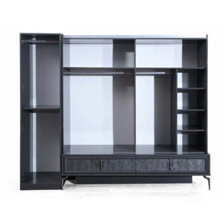Carmen luxury wardrobe with mirror, offering a timeless design and ample space.