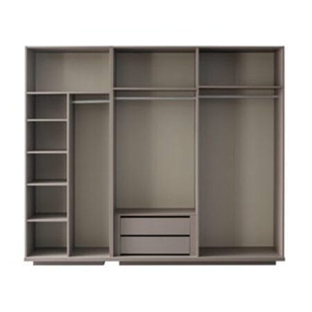 Glorya modern wardrobe with mirror, combining contemporary design with a sleek reflective surface.