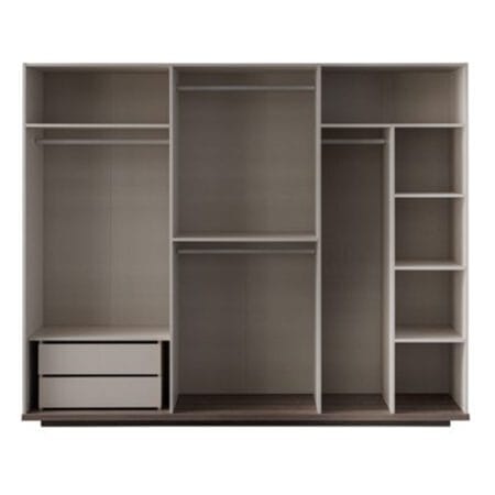 Impera luxury wardrobe with mirror, featuring an elegant design and ample storage.