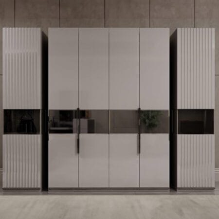 Lavin beautiful wardrobe with shelves, offering spacious and stylish storage.