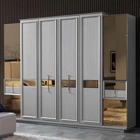 Lexus modern wardrobe with mirror, combining sleek design and functionality.