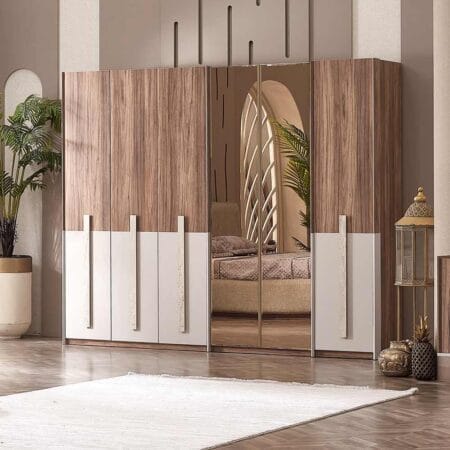 Palermo modern wardrobe with drawers, designed with style and functionality.