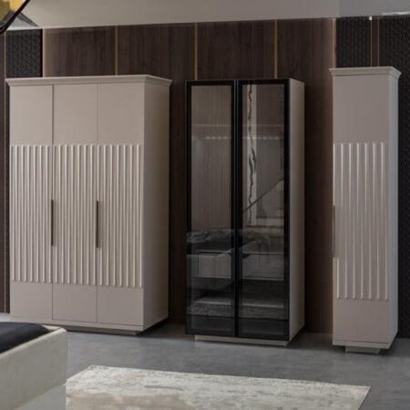 Pandora modern wardrobe with drawers, offering both style and practicality.