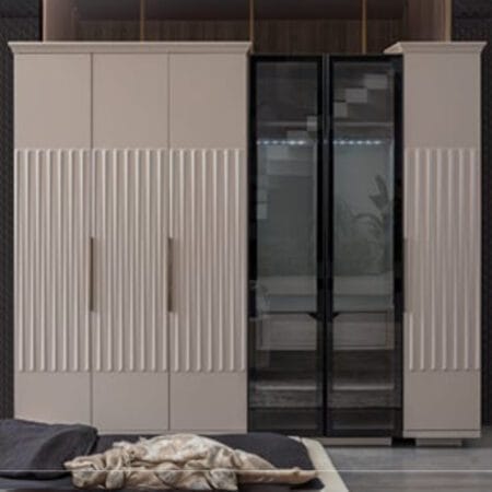 Pandora luxury wardrobe with a mirror, designed to add elegance and convenience to your home.