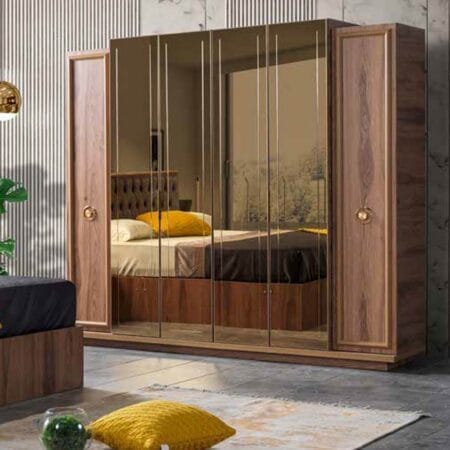 Royal luxury wardrobe with mirror, an elegant piece for your home with premium materials.