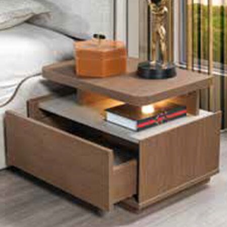 Sydney luxury nightstand in London, designed with sleek lines and premium materials.