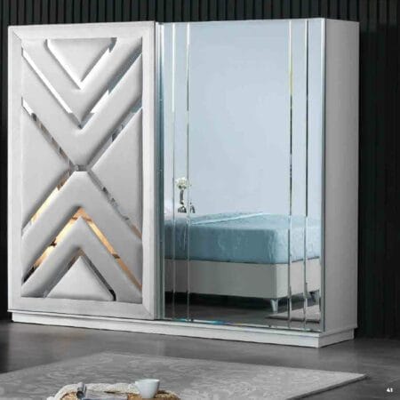 Stylish bedroom set in London, Boss bedroom set pairs bold design with softness.