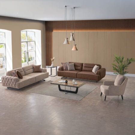 Contemporary sofa set in London, Montana coffee sofa brings calm modern style.