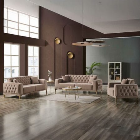 Modern sofa set in London, Nima coffee sofa set pairs function with sleek design.