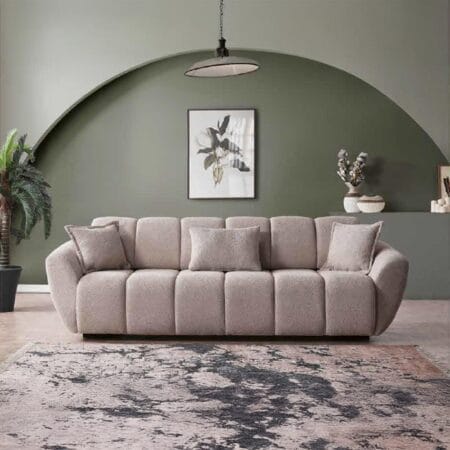 Stylish sofa set in London, Orlando beige sofa is both inviting and elegant.