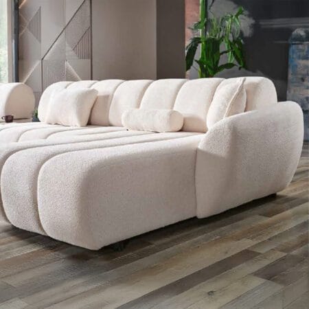 Luxury corner sofa set in London, Orlando cream corner brings calm elegance.
