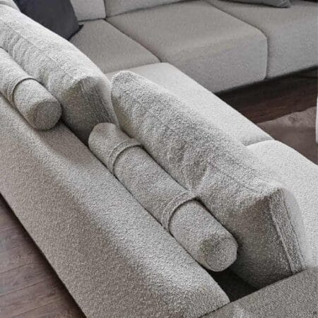 Luxury corner sofas in London, Viera grey corner offers a sleek modern aesthetic.