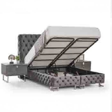 Stylish luxury bedroom set in London, modern set blends fashion with function.