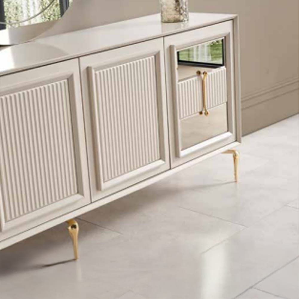 Dining Room Set Beige Console Lexus - Image 2