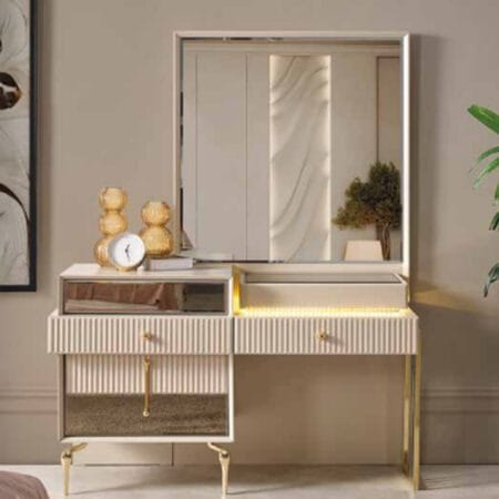 Bedroom Set Beige Vanity Table Lexus