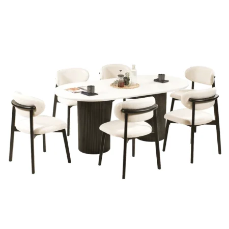 Pena Table Set White / Black